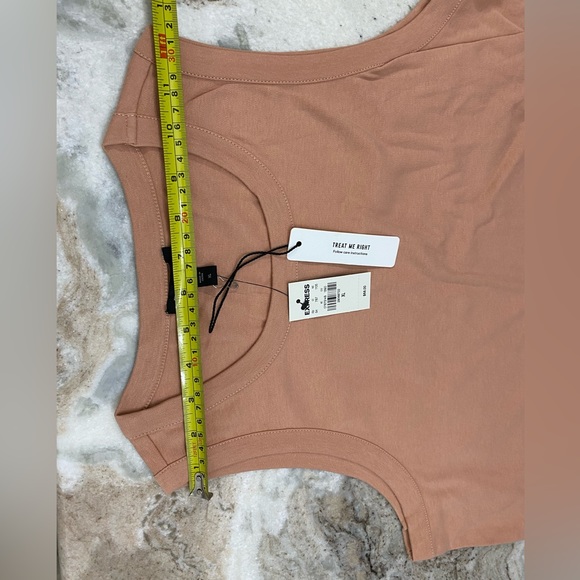 Nwt express brooch side sleeveless t-shirt dress rhinestone embellished XL peach - Picture 5 of 9